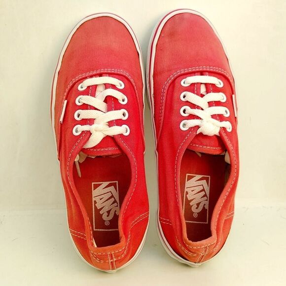 Vans Pink Low Cut Lace Up Sneakers - Women's Size 7.5 - Picture 5 of 7